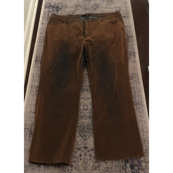 Women's Venezia Plus Size Suede Feeling Brown Distressed Size 26 Pant - Picture 1 of 8